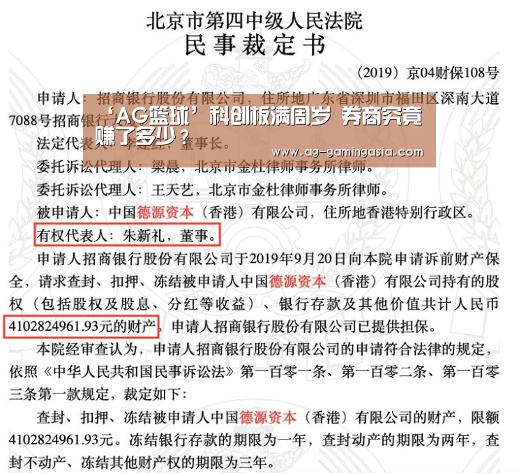 ‘AG篮球’科创板满周岁 券商究竟赚了多少?(图1) AG足球